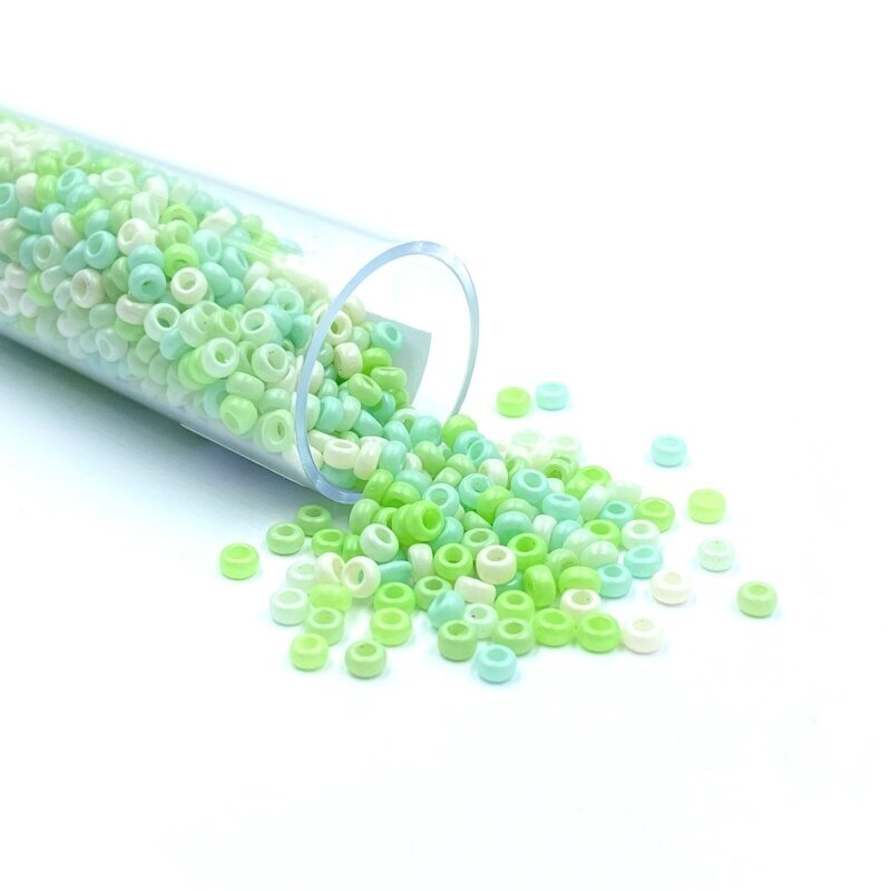 1,5x2,5mm mix sp. biserio karoliukai, ±12g