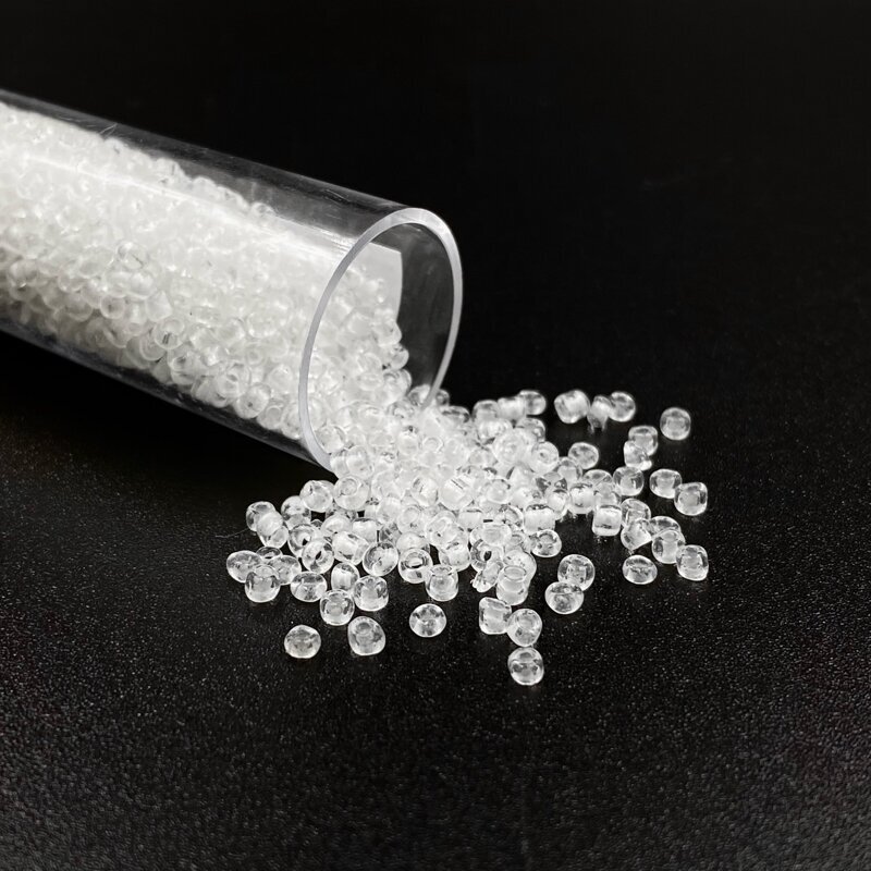 1,5x2mm skaidrios sp. biserio karoliukai, ±12g