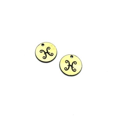 16mm aukso sp. plastiko pakabukas- "Dvyniai", 2vnt. 16mm aukso sp. plastiko pakabukas- "Dvyniai", 2vnt.