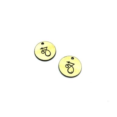 16mm aukso sp. plastiko pakabukas- "Ožiaragis", 2vnt. 16mm aukso sp. plastiko pakabukas- "Ožiaragis", 2vnt.