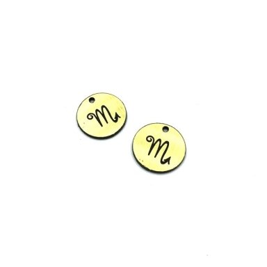16mm aukso sp. plastiko pakabukas- "Skorpionas", 2vnt. 16mm aukso sp. plastiko pakabukas- "Skorpionas", 2vnt.