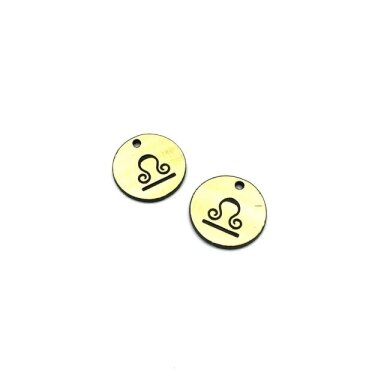 16mm aukso sp. plastiko pakabukas- "Svarstyklės", 2vnt. 16mm aukso sp. plastiko pakabukas- "Svarstyklės", 2vnt.