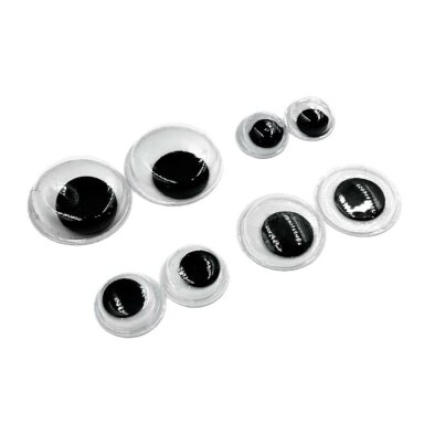 16mm plastikinės priklijuojamos judančios akys, 20vnt. 16mm plastikinės priklijuojamos judančios akys, 20vnt.