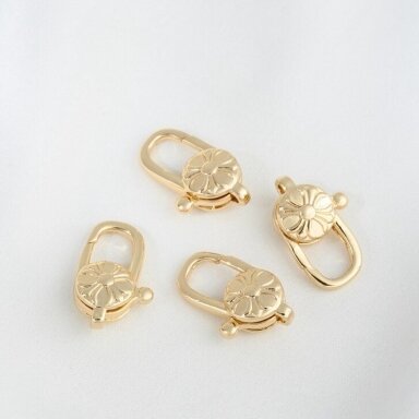 16x10mm 14k aukso sp. nerūdijančio plieno užsegimas, 1vnt. 16x10mm 14k aukso sp. nerūdijančio plieno užsegimas, 1vnt.