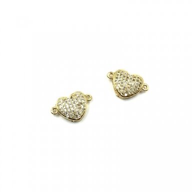 16x10mm aukso sp. nerūdijančio plieno intarpas su cirkoniais, 1vnt. 16x10mm aukso sp. nerūdijančio plieno intarpas su cirkoniais, 1vnt.