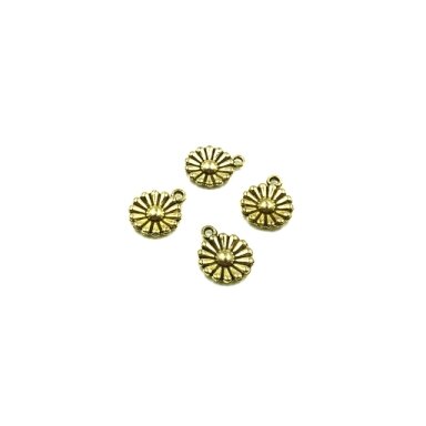 17x14mm aukso sp. pakabukas ramunė, 13vnt.