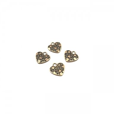 18x18mm vario sp. pakabukas širdis, 10vnt.