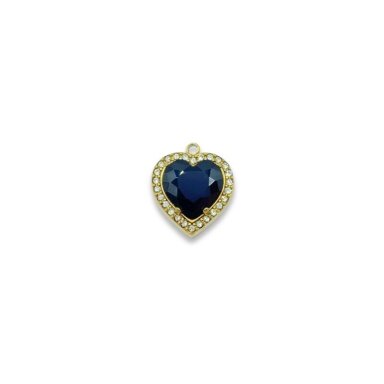 16x14mm 14k aukso sp. nerūdijančio plieno pakabukas širdis, 1vnt.