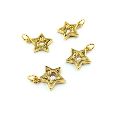 16x14mm 18k aukso sp. nerūdiojančio plieno pakabukas žvaigždė, 1vnt. 16x14mm 18k aukso sp. nerūdiojančio plieno pakabukas žvaigždė, 1vnt.