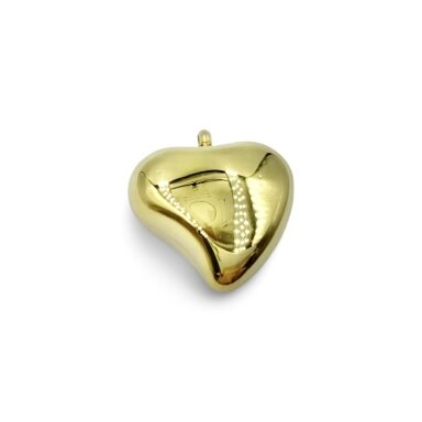 16x15mm 14k aukso sp. nerūdijančio plieno pakabukas širdis, 1vnt.
