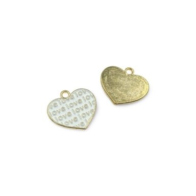 16x15mm aukso sp. pakabukas širdis, 1vnt.