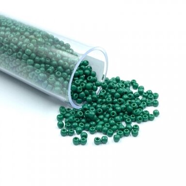1,6x2mm žalios sp. biserio karoliukai, ±12g