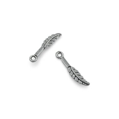 16x3mm sidabro sp. pakabukas plunksna, 85vnt.