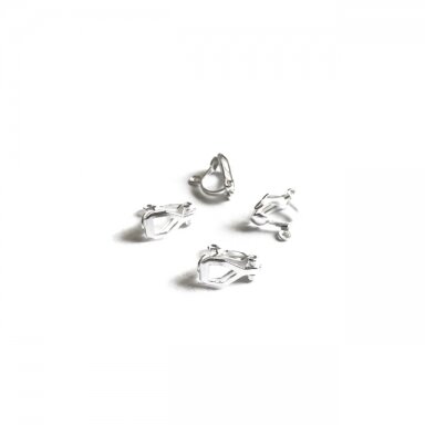 16x6mm sidabro sp. auskarų įvėrimai klipsai, 8vnt.
