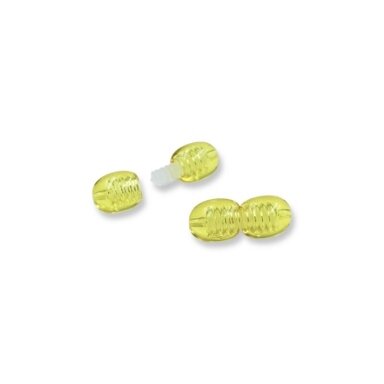 16x7mm geltonos sp. gintarinis užsukamas užsegimas, 1vnt.