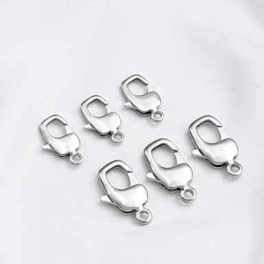 16x8mm platinos sp. nerūdijančio plieno karabinas, 1vnt. 16x8mm platinos sp. nerūdijančio plieno karabinas, 1vnt.