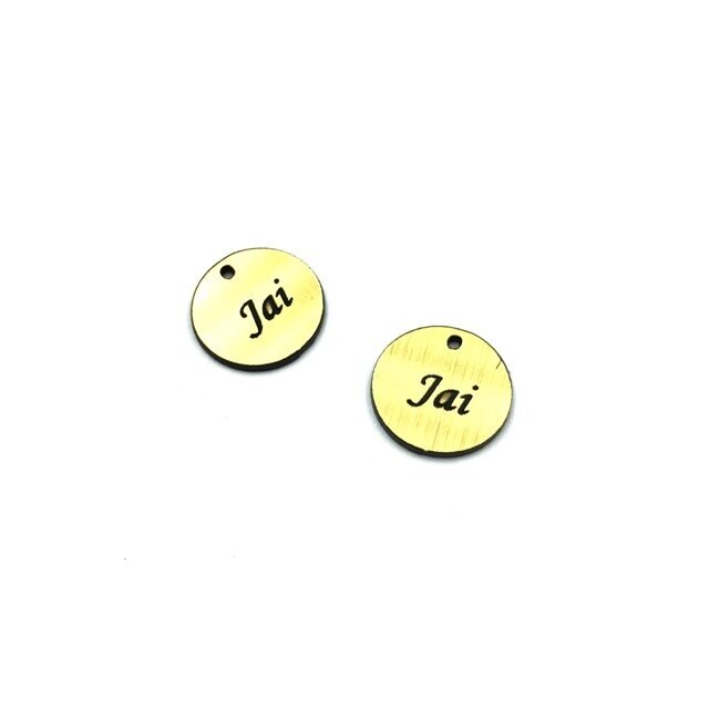 16mm aukso sp. plastiko pakabukas- "Jai", 2vnt.