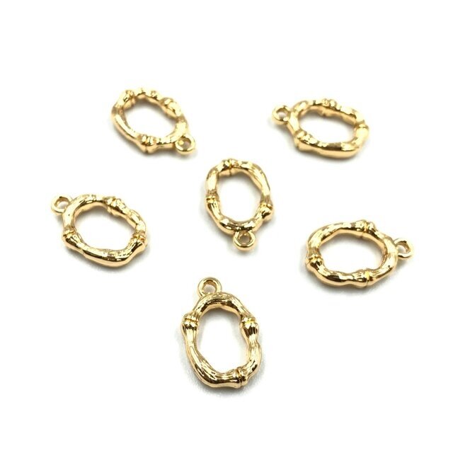 16x10mm rausvo aukso sp. nerūdijančio plieno pakabukas O raidė, 2vnt.