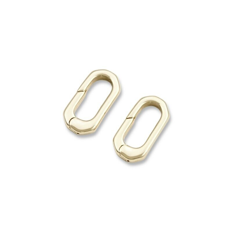 16mm 14k aukso sp. nerūdijančio plieno užsegimas karabinas, 1vnt.