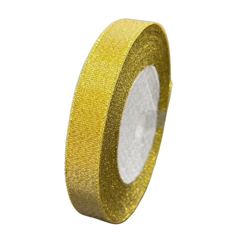 16mm aukso sp. blizgi organzos juostelė, 1vnt., ±20m