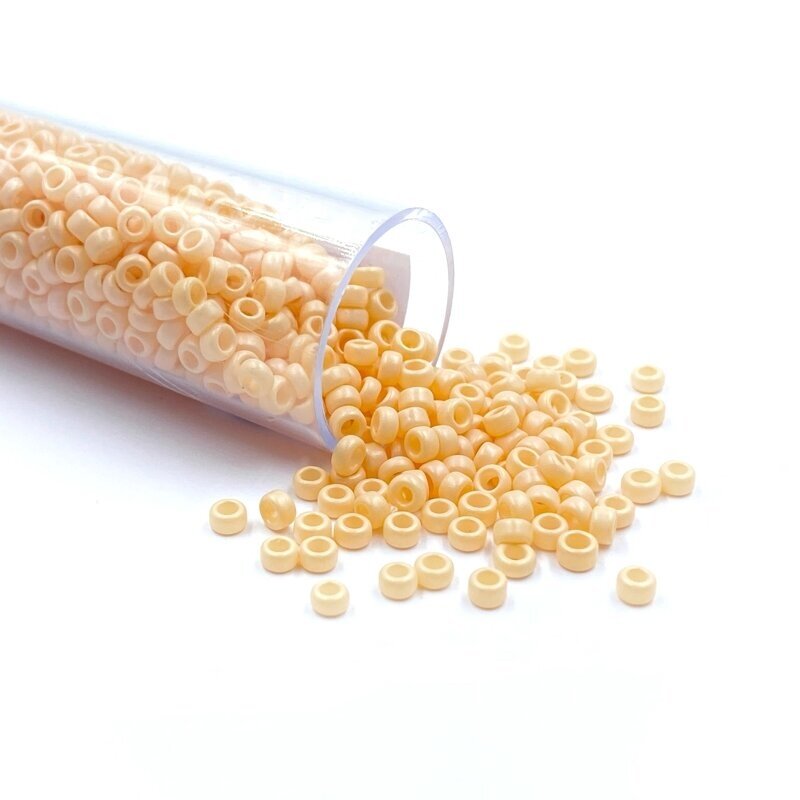 1,6x2,8mm persikinės sp. biserio karoliukai, ±12g