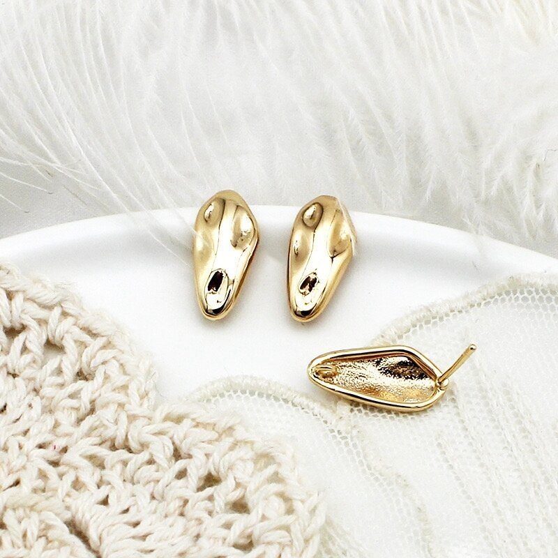16x8mm 14k aukso sp. nerūdijančio plieno auskarų įvėrimai, 2vnt. 16x8mm 14k aukso sp. nerūdijančio plieno auskarų įvėrimai, 2vnt.