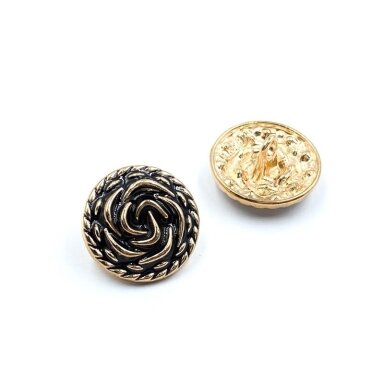 17mm aukso sp. metalinė saga su kilpute, 2vnt.