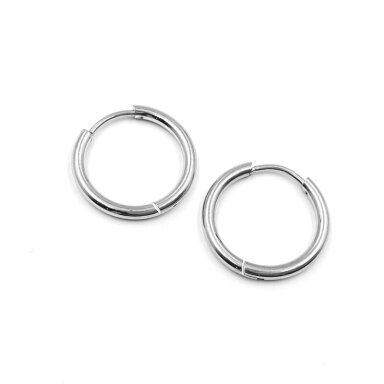 18mm platinos sp. nerūdijančio plieno auskarų įvėrimai, 2vnt. 18mm platinos sp. nerūdijančio plieno auskarų įvėrimai, 2vnt.