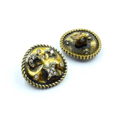17mm sendinto aukso sp. metalinė saga su kilpute, 2vnt.