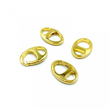 17x12mm 18k aukso sp. nerūdijančio plieno užsegimas, 1vnt. 17x12mm 18k aukso sp. nerūdijančio plieno užsegimas, 1vnt.