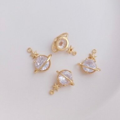 17x13mm 14k aukso sp. nerūdijančio plieno pakabukas planeta, 1vnt. 17x13mm 14k aukso sp. nerūdijančio plieno pakabukas planeta, 1vnt.