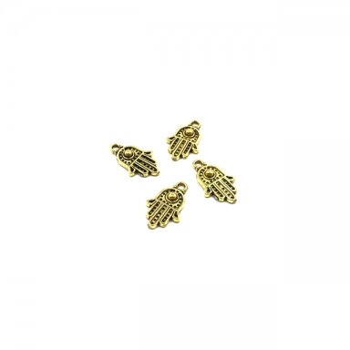 20x12mm aukso sp. pakabukas ranka, 14vnt.