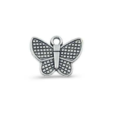 17x13mm sidabro sp. pakabukas drugelis, 13vnt.