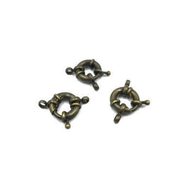 17x13mm žalvario sp. užsegimai, 3vnt.