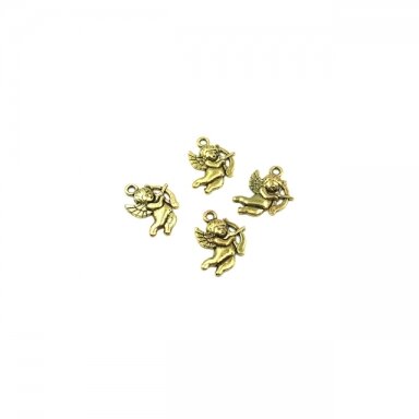 22x18mm aukso sp. pakabukas kupidonas, 11vnt.