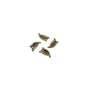 19x9mm žalvario sp. pakabukas lapelis, 20vnt.