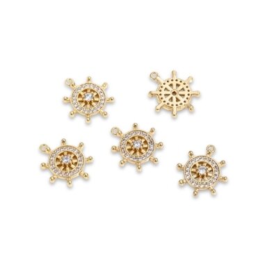 17x15mm 14k aukso sp. nerūdijančio plieno pakabukas, 1vnt.