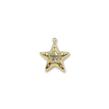 17x15mm 14k aukso sp. nerūdijančio plieno pakabukas žvaigždė, 1vnt. 17x15mm 14k aukso sp. nerūdijančio plieno pakabukas žvaigždė, 1vnt.