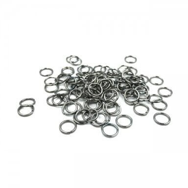 17x2,2mm juodintos sp. žiedeliai, 10g 17x2,2mm juodintos sp. žiedeliai, 10g