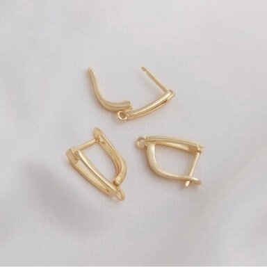 17x4mm 14k aukso sp. nerūdijančio plieno auskarų įvėrimai, 2vnt. 17x4mm 14k aukso sp. nerūdijančio plieno auskarų įvėrimai, 2vnt.