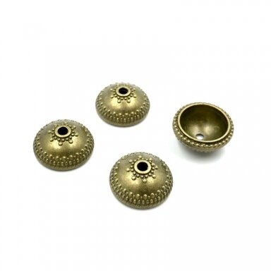 17x7mm žalvario sp. kepurėlės, 7vnt.