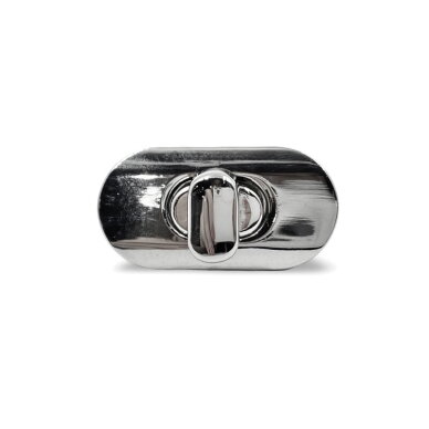 17x34mm platinos sp. užsegimas rankinei, 1vnt.