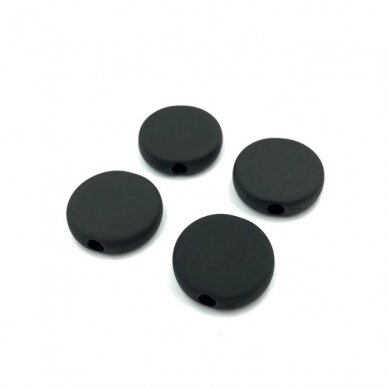 17x5mm juodos sp. ECO plastiko karokiukai diskai, 8vnt.