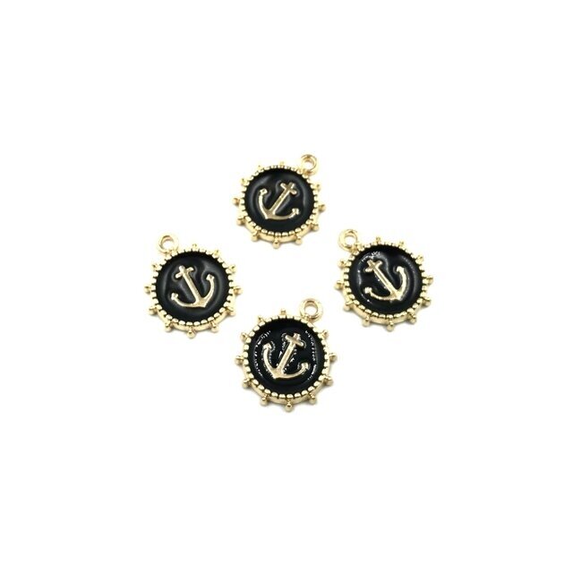 17x15mm aukso sp. pakabukas inkaras, 4vnt.