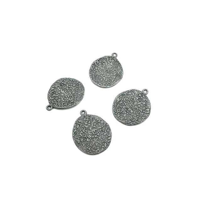 24x19mm juodintos sp. pakabukas, 10vnt.