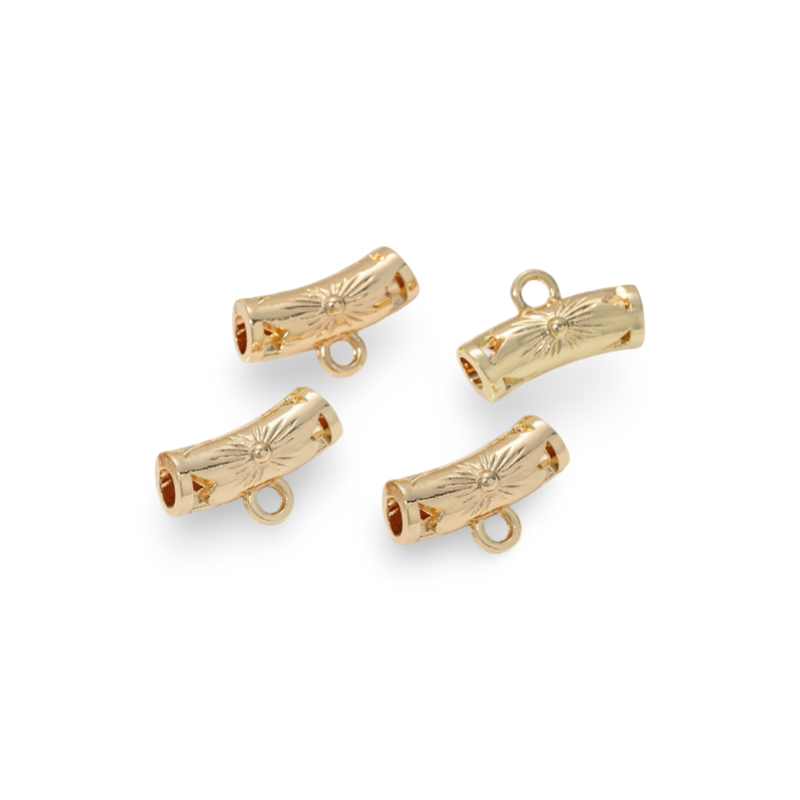 17x10mm 14k aukso sp. nerūdijančio plieno pakabuko laikiklis, 1vnt.