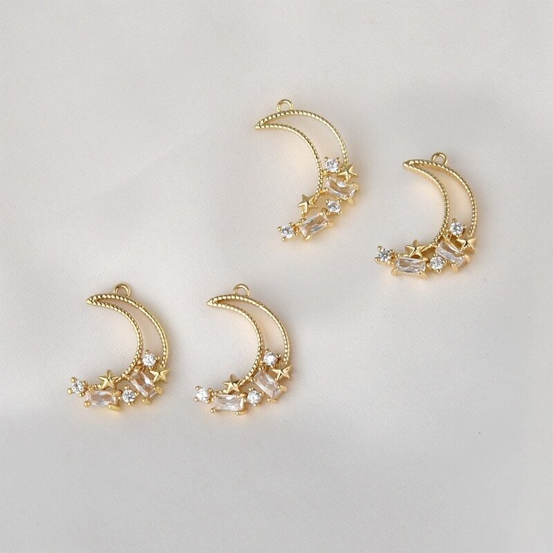 17X13mm 14k aukso sp. nerūdijančio plieno pakabukas mėnulis, 1vnt. 17X13mm 14k aukso sp. nerūdijančio plieno pakabukas mėnulis, 1vnt.