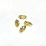 18x10mm švelnios gelsvos AB sp. kristalai aukso sp. rėmeliuose, 4vnt