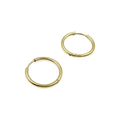 18mm 18k aukso sp. nerūdijančio plieno auskarų įvėrimai, 2vnt. 18mm 18k aukso sp. nerūdijančio plieno auskarų įvėrimai, 2vnt.