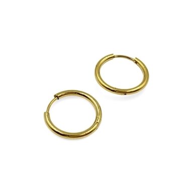 18mm 18k aukso sp. titano plieno auskarų įvėrimai, 2vnt. 18mm 18k aukso sp. titano plieno auskarų įvėrimai, 2vnt.
